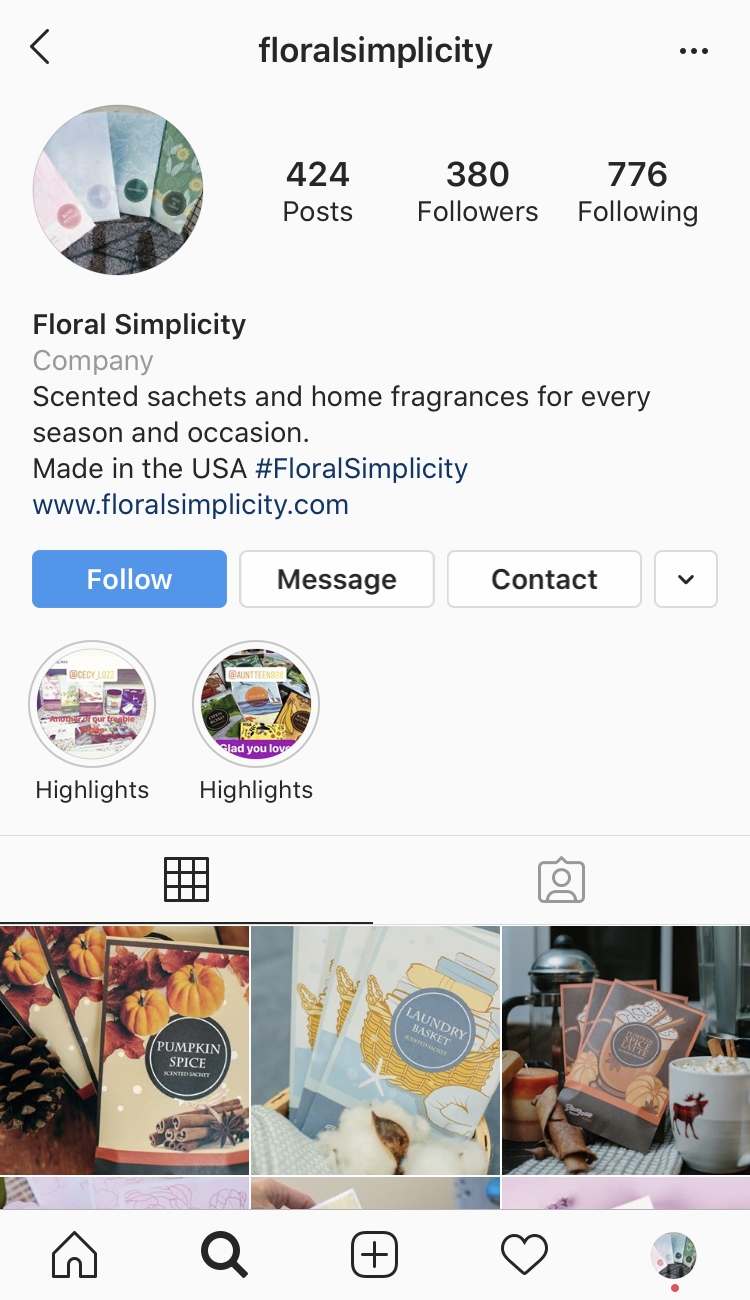 Floral Simplicity Social Media Marketing Instagram